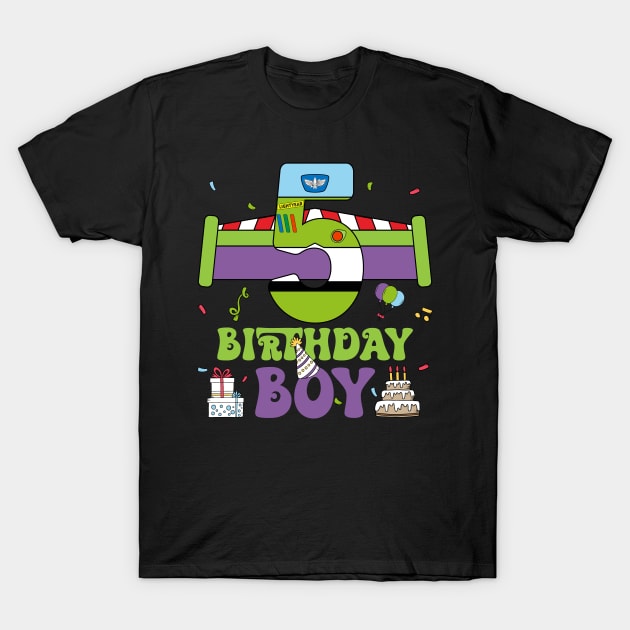 5th Birthday Boy Polical funny B-day Gift For Boys Kids T-Shirt by Patch Things All